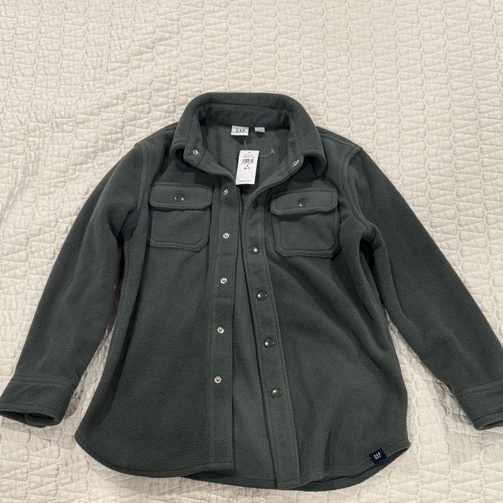 GAP Dark Green Kids Button-Up Shirt